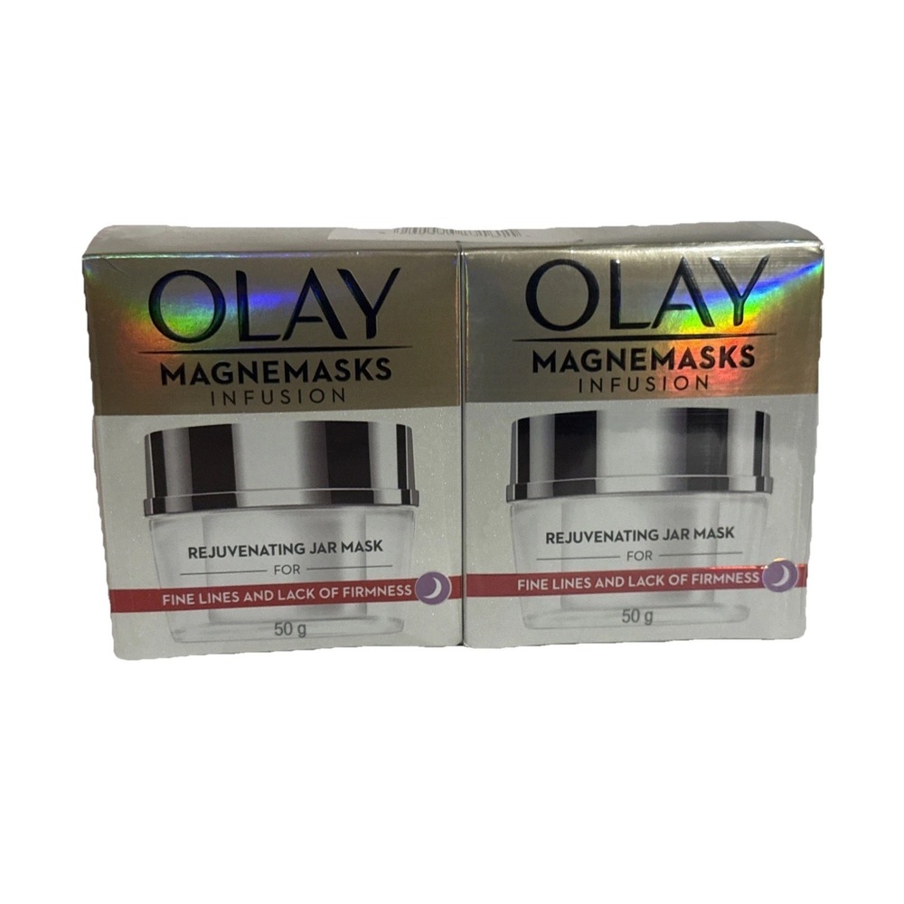 2x Olay Magnemasks Infusion Rejuvenating Jar Mask 50g Anti Aging NEW